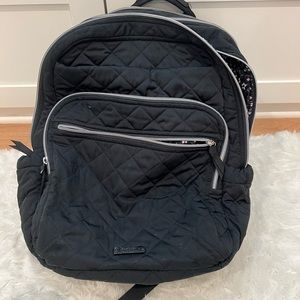 Black Vera Bradley backpack. Has several pockets that can fit anything u need!!